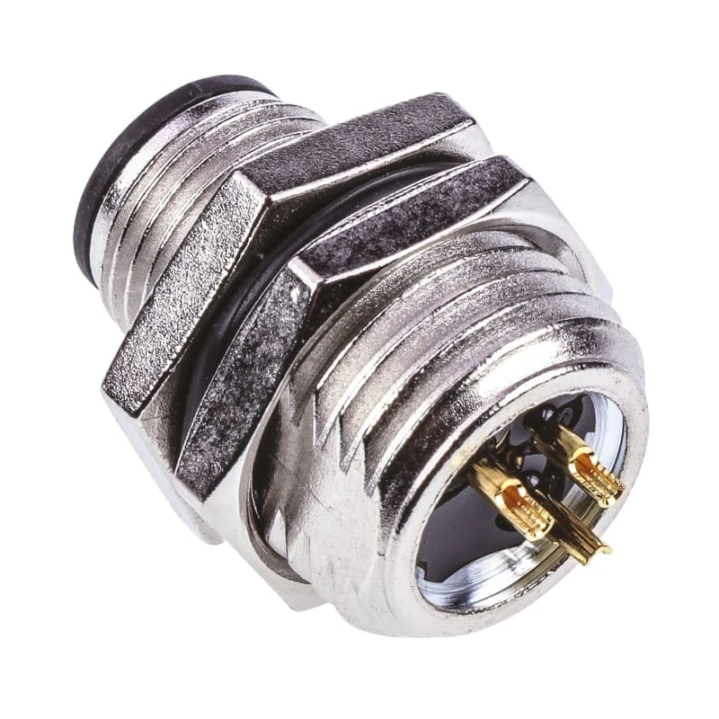 TE Connectivity Circular Connector, 3 Contacts, Panel Mount, M12 Connector, Plug, Male, IP67, 250V, 5A, Polyamide 1838893-1