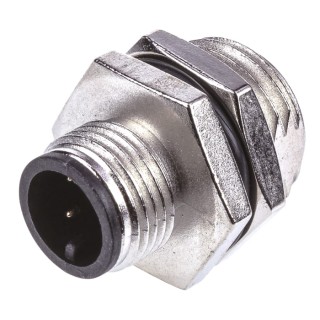 TE Connectivity Circular Connector 3 Contacts Panel Mount M12 Plug Male IP67 250V 5A 1838893-1