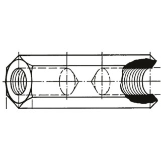 Fischer Elektronik Hex Polyamide Spacer ABP 3060 12 12 mm