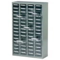 RS PRO Steel Cabinet 60 Drawer Storage Steel, 937 mm x 586 mm x 222 mm, Grey 669-3800