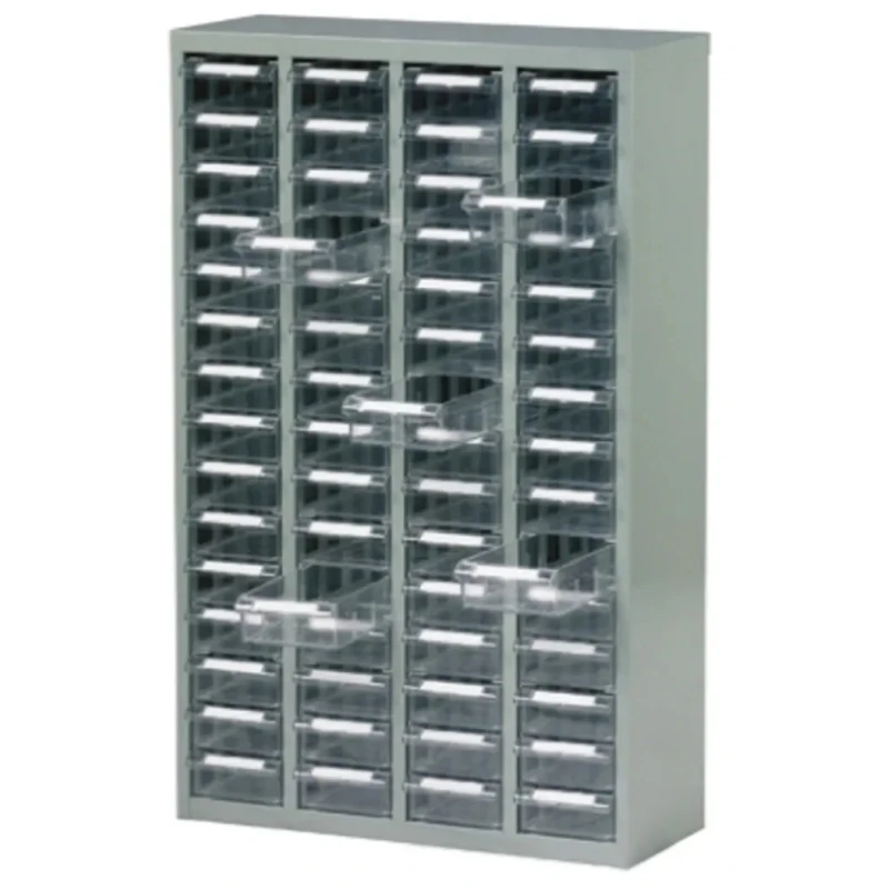 RS PRO Steel Cabinet 60 Drawer Storage Steel, 937 mm x 586 mm x 222 mm, Grey 669-3800