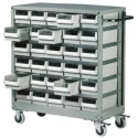 RS PRO Drawer Storage Unit 30, Steel Cabinet with ABS Transparent Drawers, 880 mm x 880 mm x 400 mm, Grey 669-3816