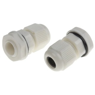 RS PRO White Polyamide 66 Cable Gland, M12 Thread, 3 mm Min. Cable Diameter, 6.5 mm Max. Cable Diameter, IP68 669-4651