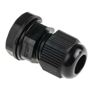 RS PRO Black Polyamide 66 Cable Gland M12 Thread Size 3 mm min. to 6.5 mm max. IP68 669-4658