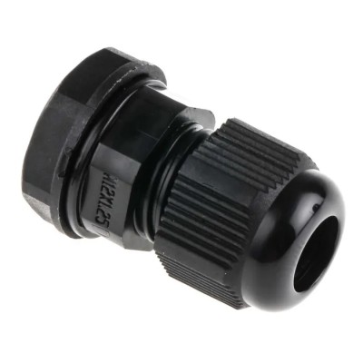 RS PRO Black Polyamide 66 Cable Gland M12 Thread Size 3 mm min. to 6.5 mm max. IP68 669-4658