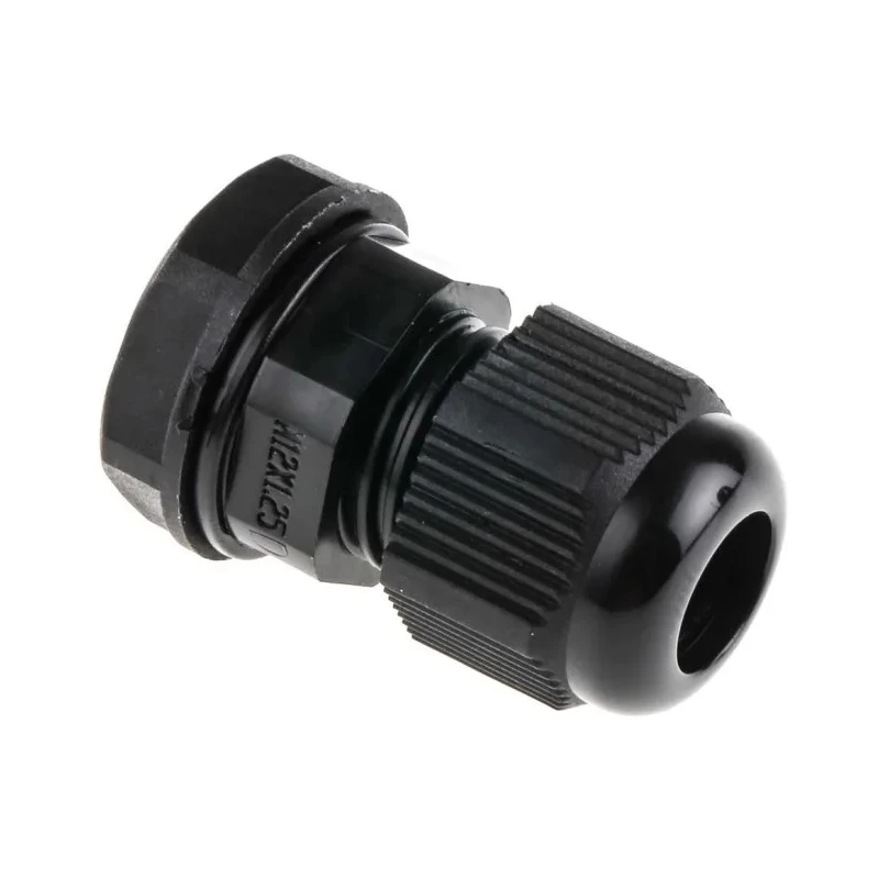 RS PRO Black Polyamide 66 Cable Gland M12 Thread Size 3 mm min. to 6.5 mm max. IP68 669-4658