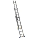Zarges Aluminium Combination Ladder with 2 Sections, Closed Height 2.2m, Extended Height 5m, Load Capacity 150kg, Model 41097