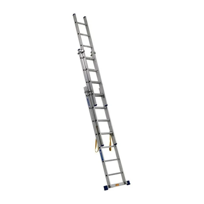 Zarges Aluminium Combination Ladder with 2 Sections, Closed Height 2.2m, Extended Height 5m, Load Capacity 150kg, Model 41097