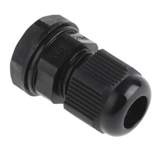 RS PRO Black Polyamide 66 Cable Gland, M12 Thread, 3 mm Min. Cable Diameter, 6.5 mm Max. Cable Diameter, IP68 Rated 669-4654