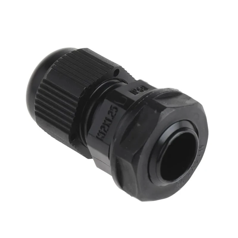 RS PRO Black Polyamide 66 Cable Gland, M12 Thread, 3 mm Min. Cable Diameter, 6.5 mm Max. Cable Diameter, IP68 Rated 669-4654