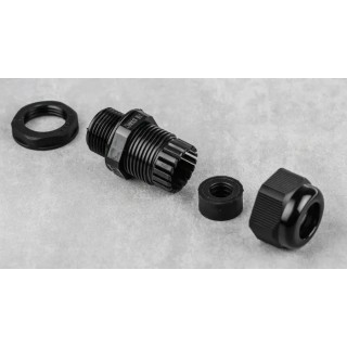 RS PRO Black Nylon Cable Gland M20 Thread, 4 mm Min. Cable Diameter, 9 mm Max., IP68 Rated 669-4660