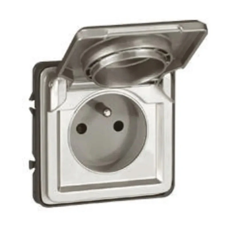 Legrand 16A Grey 1 Gang Plug Socket Soliroc Indoor & Outdoor Type E 0 778 31