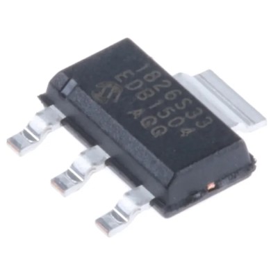 Microchip 5-Channel Low Dropout Voltage Regulator, 1 A, 3.3V, SOT-223 3-Pin MCP1826S-3302E/DB