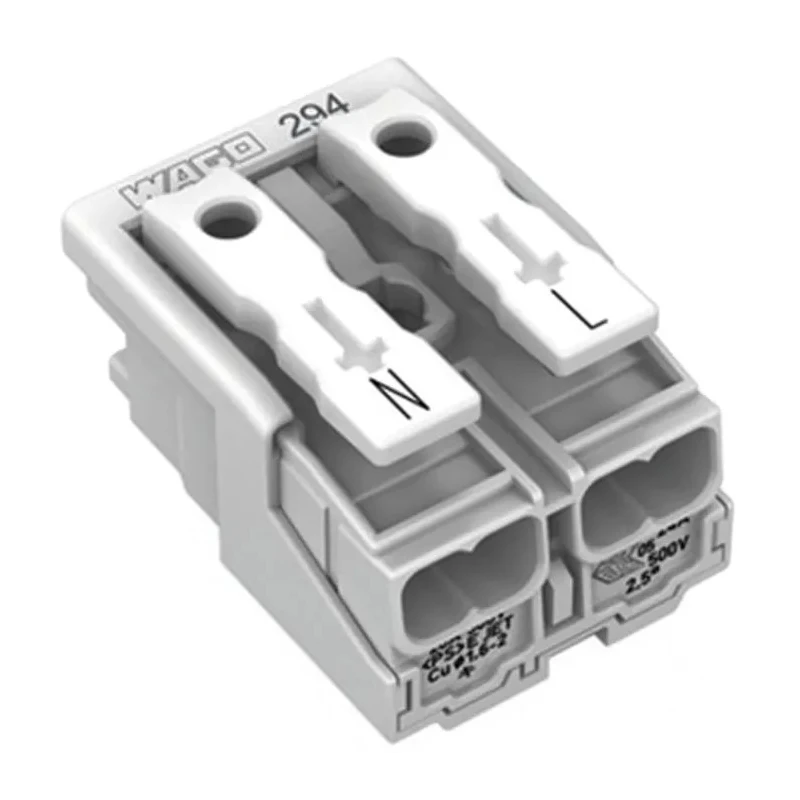 WAGO 294 Series Power Supply Connector Female Push-in, 2-Pole, 24A, 2-Way 294-4012