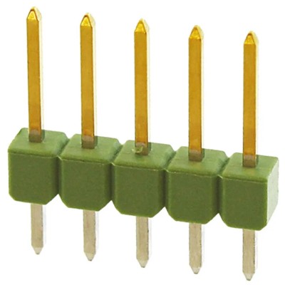 TE Connectivity AMPMODU MOD II Series Straight Through Hole Pin Header, 5 Contact(s), 2.54 mm Pitch, 1 Row 826629-5