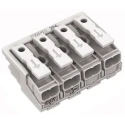 WAGO 294 Series 4-Pole Female Push-in Power Supply Connector 500V 24A 294-4004