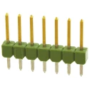 TE Connectivity AMPMODU MOD II Series Straight Through Hole Pin Header, 7 Contacts, 2.54 mm Pitch, 1 Row, Unshrouded 826629-7