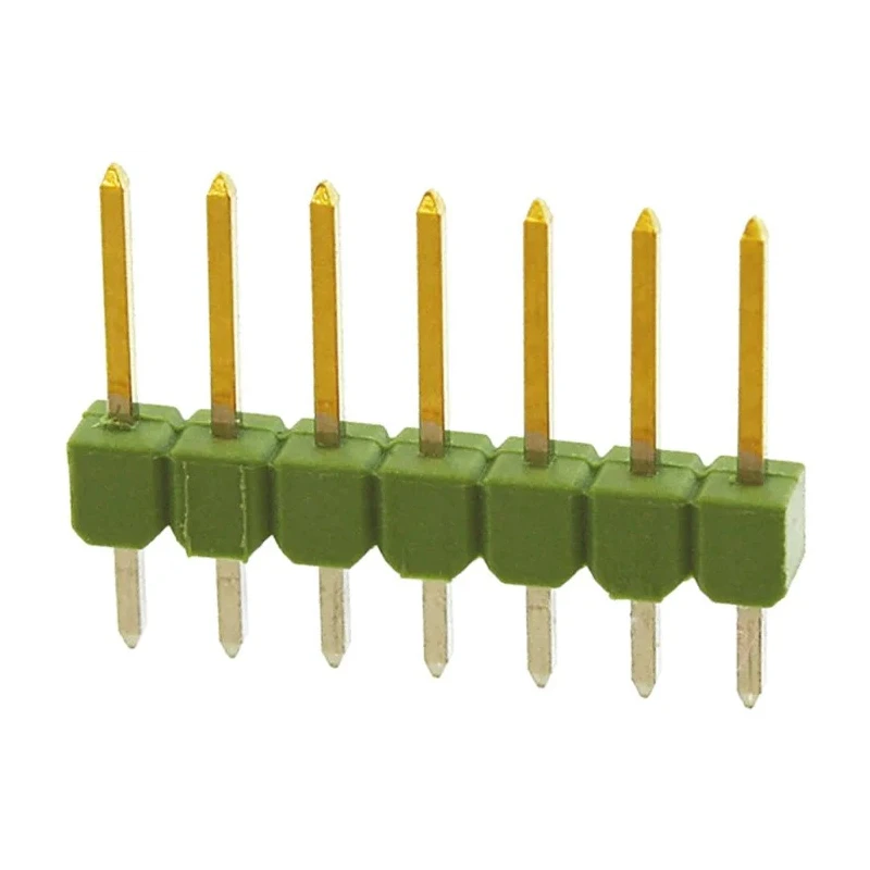 TE Connectivity AMPMODU MOD II Series Straight Through Hole Pin Header, 7 Contacts, 2.54 mm Pitch, 1 Row, Unshrouded 826629-7
