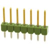 TE Connectivity AMPMODU MOD II Series Straight Through Hole Pin Header, 7 Contacts, 2.54 mm Pitch, 1 Row, Unshrouded 826629-7