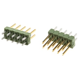 TE Connectivity AMPMODU MOD II Series Straight Through Hole Pin Header, 10 Contact, 2.54 mm Pitch, 2 Row, Unshrouded 826632-5