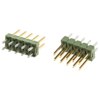 TE Connectivity AMPMODU MOD II Series Straight Through Hole Pin Header, 10 Contact, 2.54 mm Pitch, 2 Row, Unshrouded 826632-5