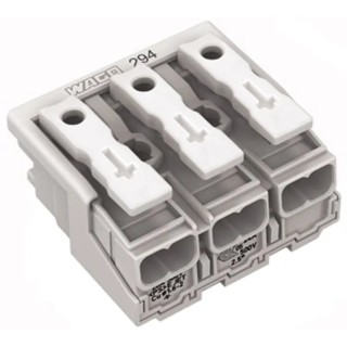 WAGO 294 Series Power Supply Connector Female Push-in, 3-Pole, 24A, 500V 294-4003