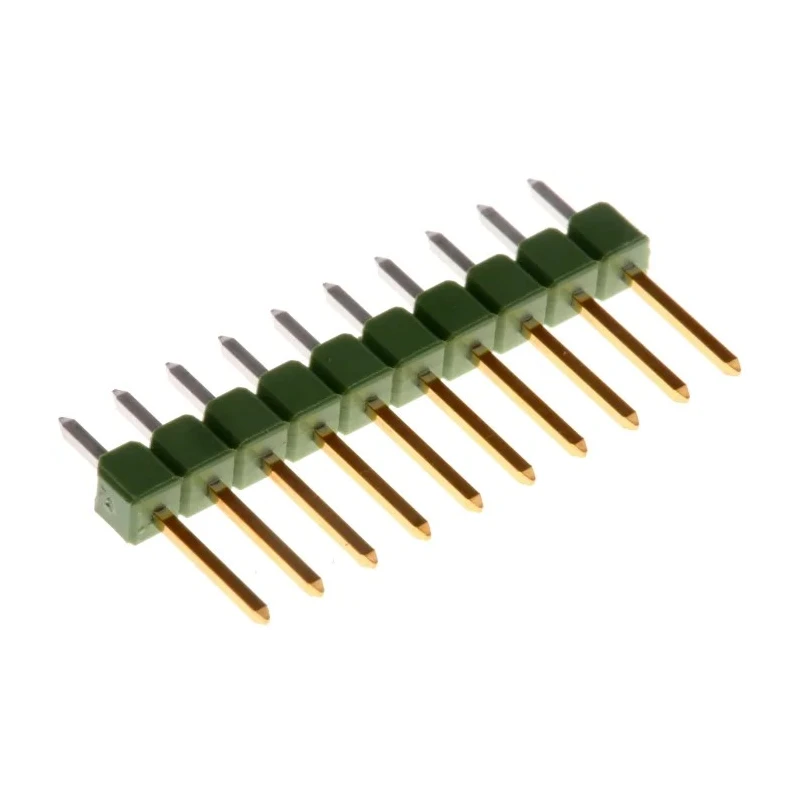 TE Connectivity AMPMODU MOD II Series Straight Through Hole Pin Header 10 Contacts, 2.54 mm Pitch, 1 Row 1-826629-0