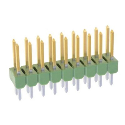 TE Connectivity AMPMODU MOD II Series Straight Through Hole Pin Header 18 Contacts 2.54 mm Pitch 2 Row Unshrouded 826632-9