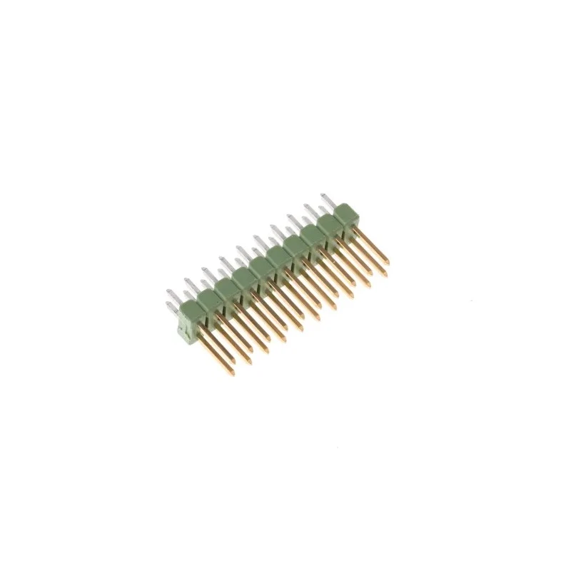 TE Connectivity AMPMODU MOD II Series 20 Contact 2.54 mm Pitch 2 Row Straight Through Hole Pin Header 1-826632-0