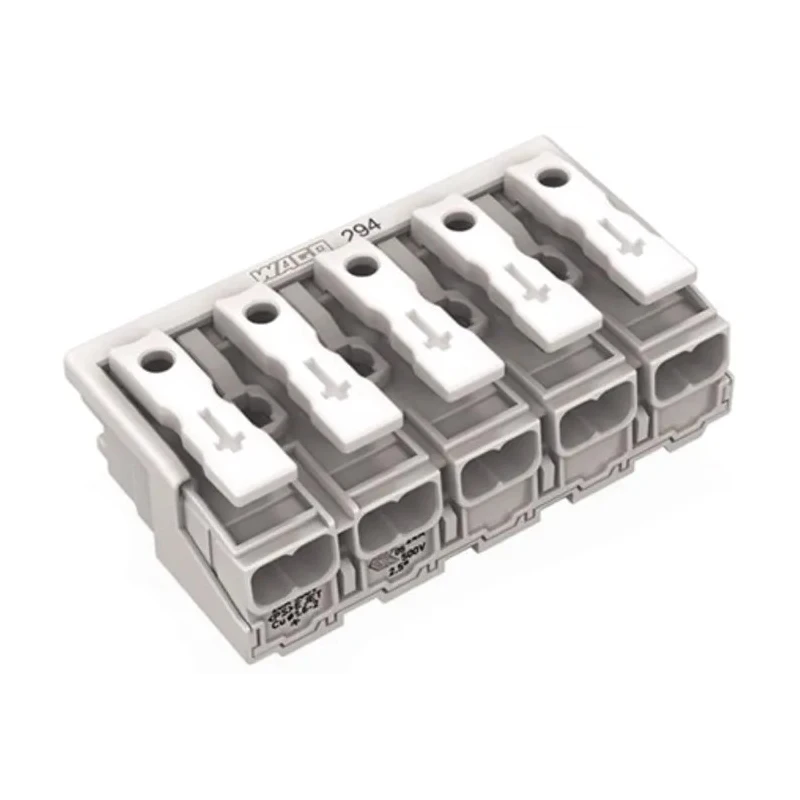 WAGO 294 Series Power Supply Connector Female Push-in, 5-Pole, 24A, 500V 294-4005