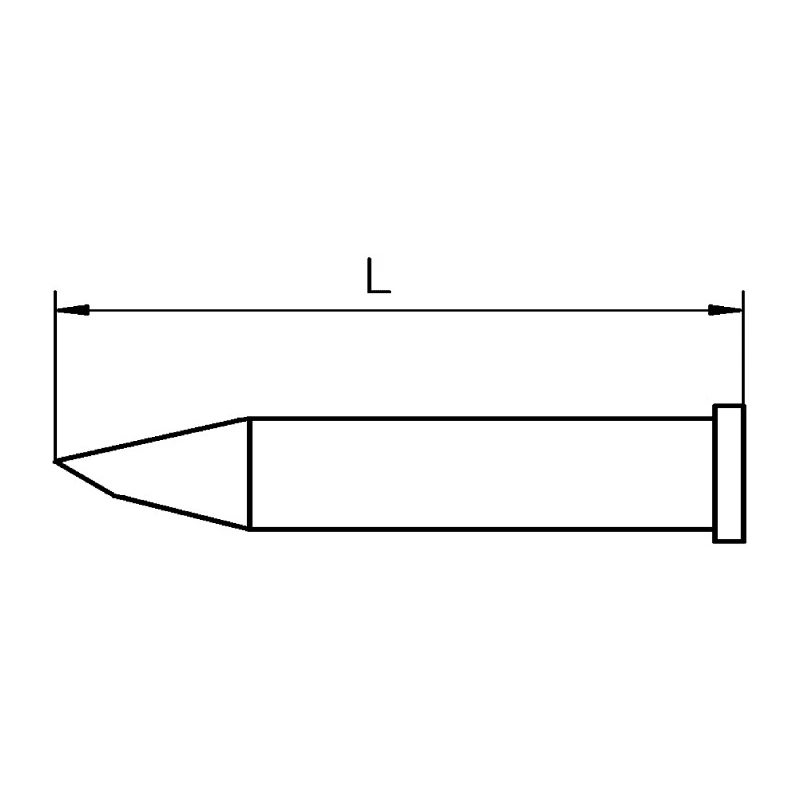 Weller Soldering Iron Tip Bevel 1.6 mm Width 37 mm Length 60° Angle XT AA 60 T0054470899
