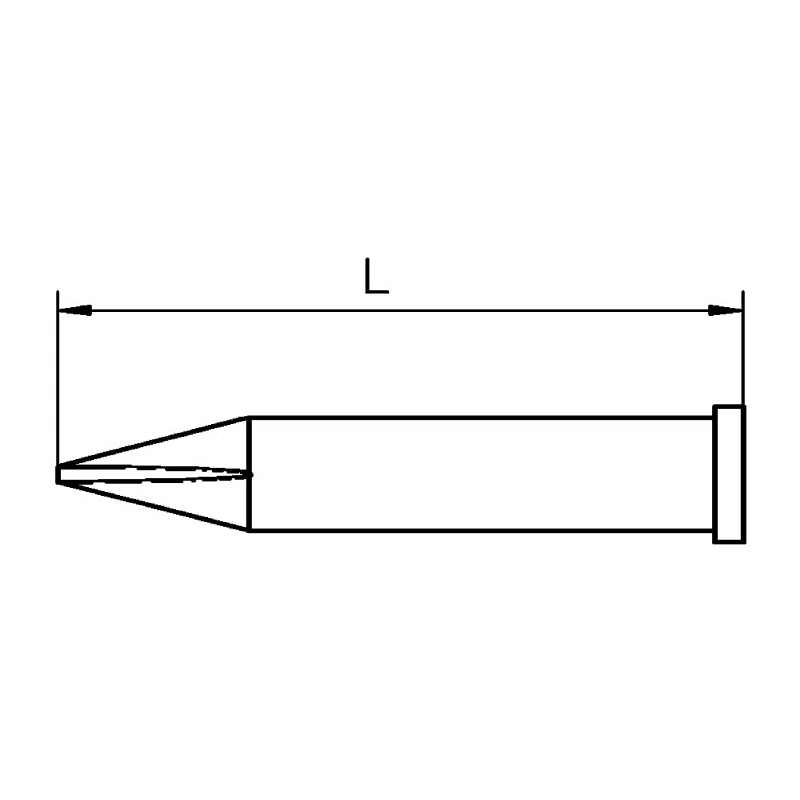 Weller Soldering Iron Tip XT H 0.8 mm Chisel 37 mm for Use with WXP120, WP120 T0054471399