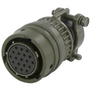 Amphenol Socapex MIL Spec Circular Connector 26 Contacts Male Cable Type Straight Olive Drab Shell Size 16 451 06EC 1626P 50