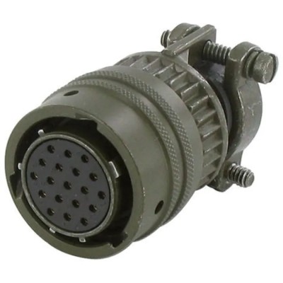 Amphenol Socapex MIL Spec Circular Connector 26 Contacts Male Cable Type Straight Olive Drab Shell Size 16 451 06EC 1626P 50
