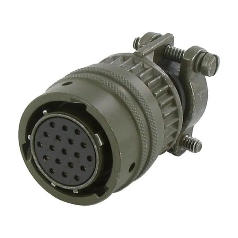 Amphenol Socapex MIL Spec Circular Connector 26 Contacts Male Cable Type Straight Olive Drab Shell Size 16 451 06EC 1626P 50