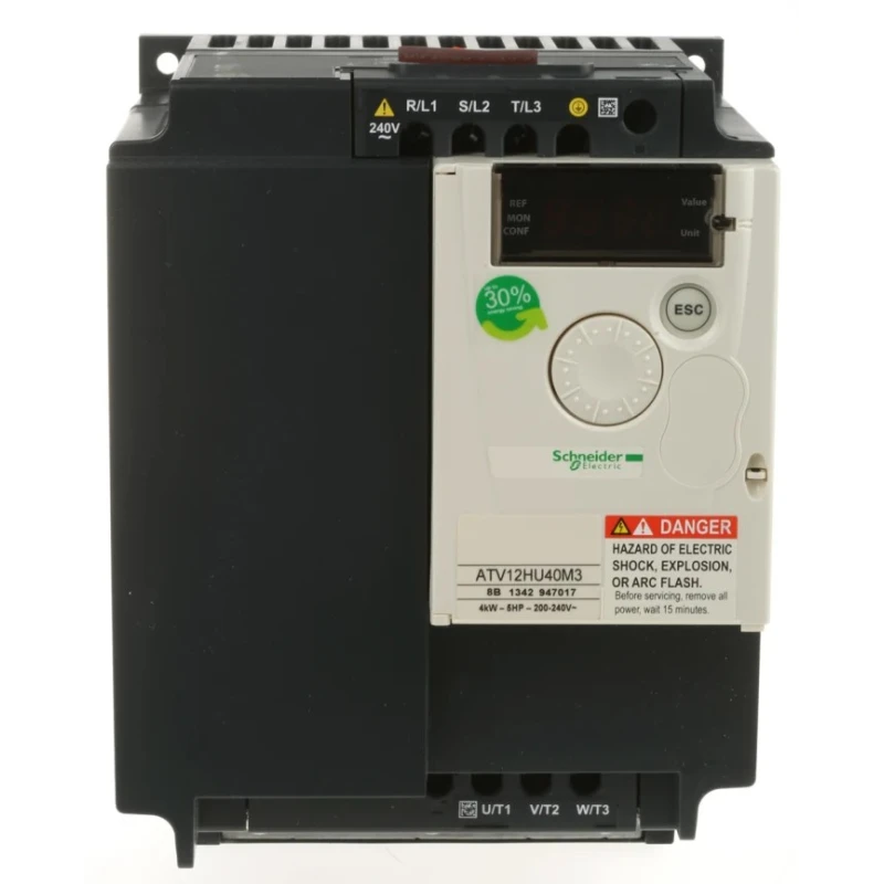 Schneider Electric Inverter Drive 4 kW 3 Phase Panel Mount Variable Speed IP20 230V 16A ATV12HU40M3