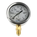 Bourdon Stainless Steel 63 mm Dial Size G 1/4 Bottom Connection Pressure Gauge 1 bar MIT3-D22.B15