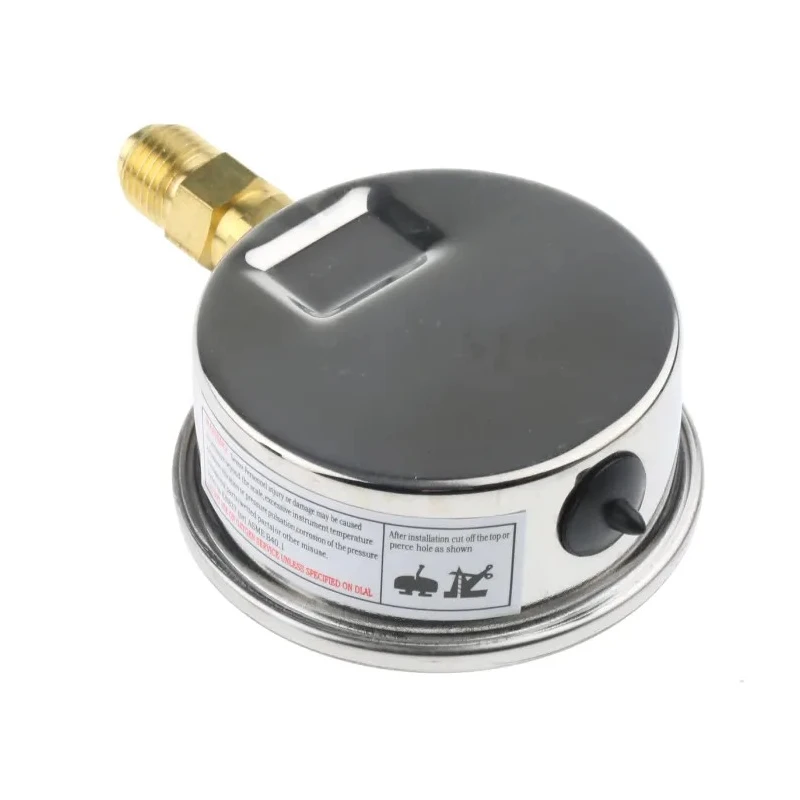 Bourdon Stainless Steel 63 mm Dial Size G 1/4 Bottom Connection Pressure Gauge 1 bar MIT3-D22.B15