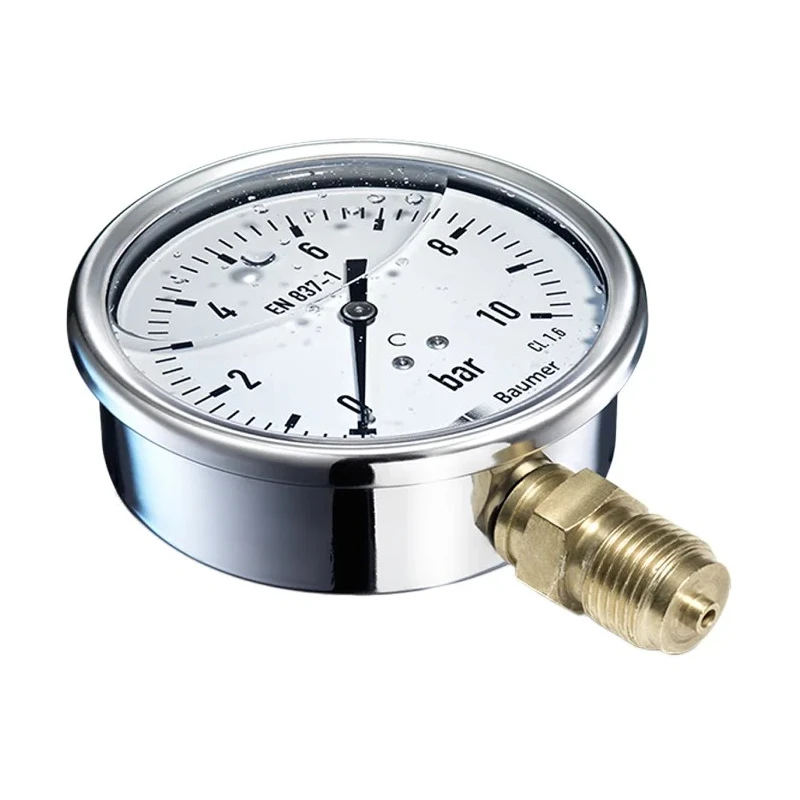 Bourdon 100 mm G 1/2 in Bottom Pressure Gauge 16 bar MIT5-D32.B24