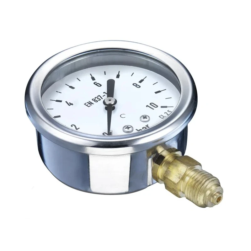 Bourdon Stainless Steel 63 mm Bottom Entry Pressure Gauge, 4 bar, ±2.5% Accuracy MIT3-D20.B19