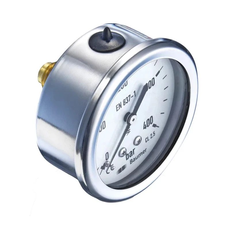 Bourdon 63 mm G 1/4 Pressure Gauge, 6 bar, Stainless Steel Case, Back Entry MIT3-F20.B20