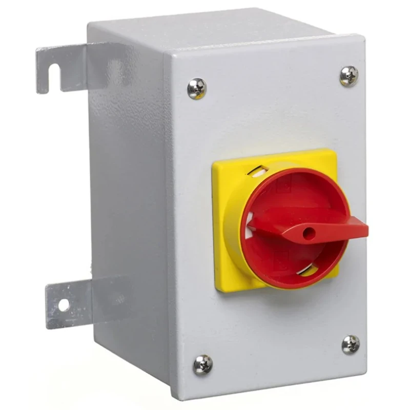 RS PRO 4-Pole Panel Mount Isolator Switch, IP65 Rated, 32A, 22 kW, 690V AC, Red Handle IP65