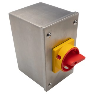 RS PRO 4-Pole Panel Mount Isolator Switch IP65, 32A, 15 kW, 690V AC, Screw Terminal IP65