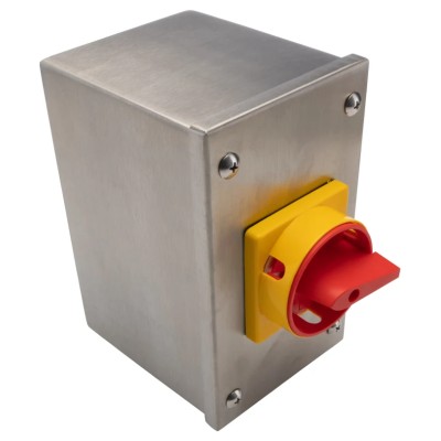 RS PRO 4-Pole Panel Mount Isolator Switch IP65, 32A, 15 kW, 690V AC, Screw Terminal IP65