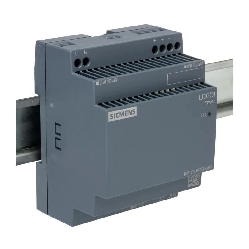 Siemens LOGO POWER Switched Mode DIN Rail Power Supply 264V AC Input 24V DC, 4A Output, 96W 6EP3333-6SB00-0AY0
