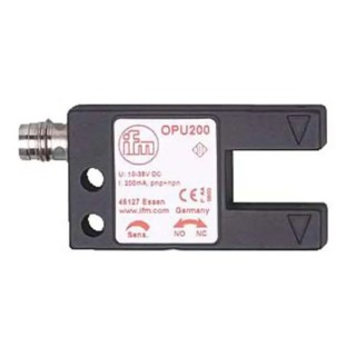 ifm electronic Through Beam Photoelectric Sensor Fork Style NPN/PNP Output Quick Disconnect IP67 Rated 