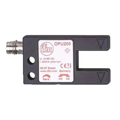ifm electronic Through Beam Photoelectric Sensor Fork Style NPN/PNP Output Quick Disconnect IP67 Rated 