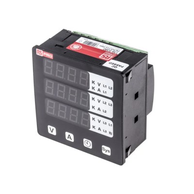 RS Pro LED Digital Panel Multifunction Meter for Hour, Rotational Speed, Frequency, AC Current, AC Voltage, 92 mm x 136-5380