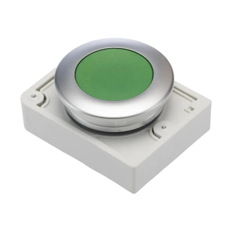 Eaton RMQ Titan M30 Series Green Momentary Push Button Switch, 30 mm Cutout, IP67 182919 M30C-FD-G
