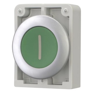 Eaton RMQ Titan M30 Series Green Momentary Push Button Switch, 30 mm Cutout, IP67 182956 M30C-FD-G-X1